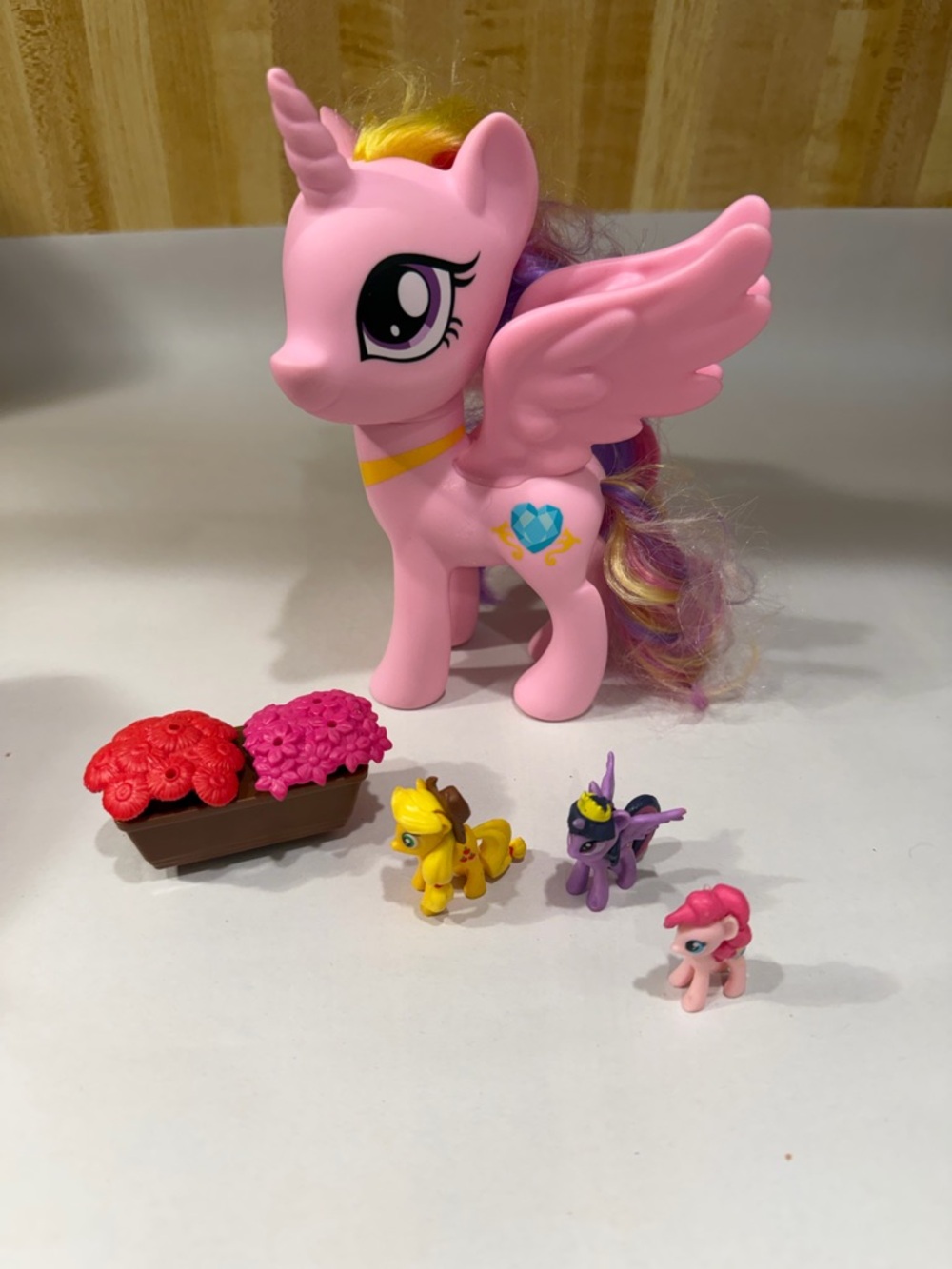 Pink Winged Unicorn Toy with Mini Ponies